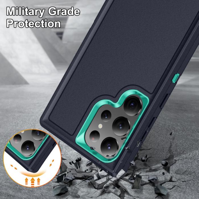 Bild 5,  Galaxy S24 Ultra Skal Xtreme Shockproof Hybrid Svart/Cyan - Teknikhallen.se