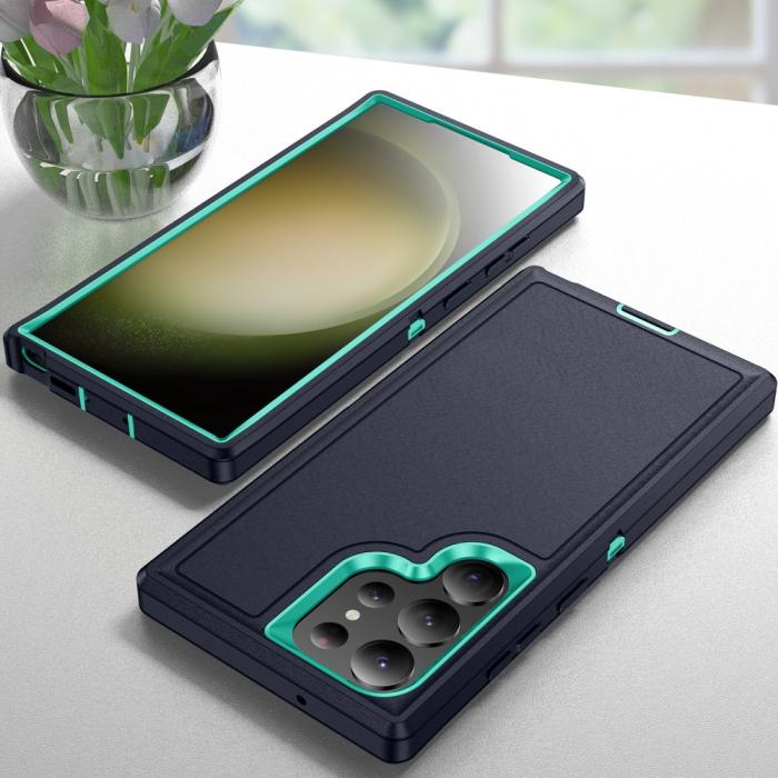 Bild 6,  Galaxy S24 Ultra Skal Xtreme Shockproof Hybrid Svart/Cyan - Teknikhallen.se
