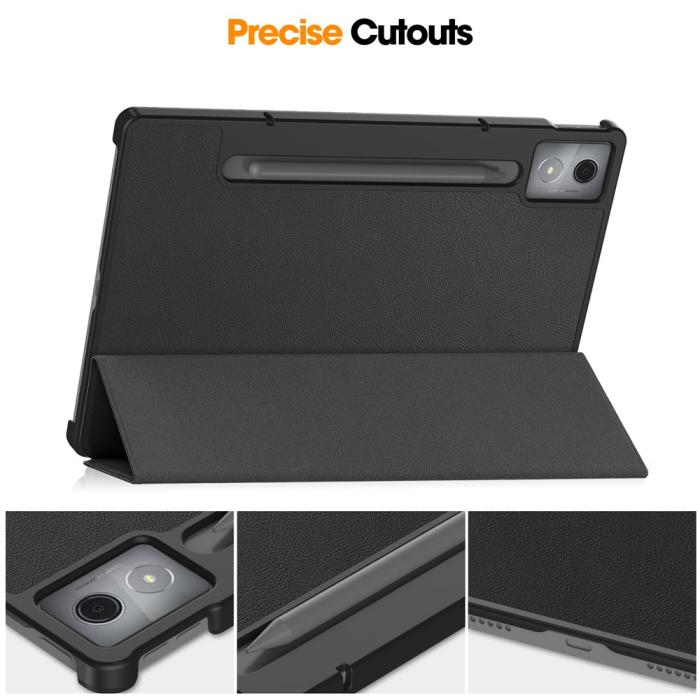 Bild 4,  Lenovo Idea Tab Pro Fodral Tri-Fold Läder Svart - Teknikhallen.se