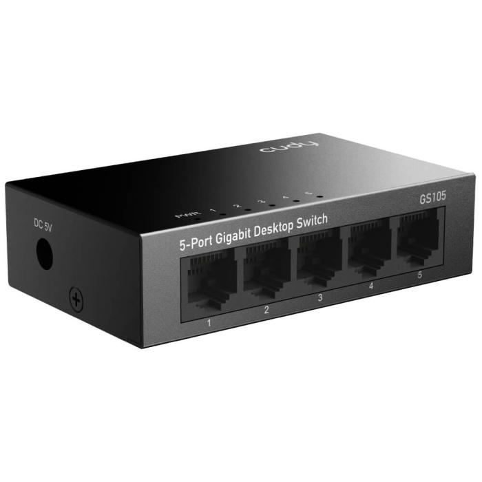 Bild 2, Cudy Cudy Switch GS105 5-port Gigabit Svart - Teknikhallen.se