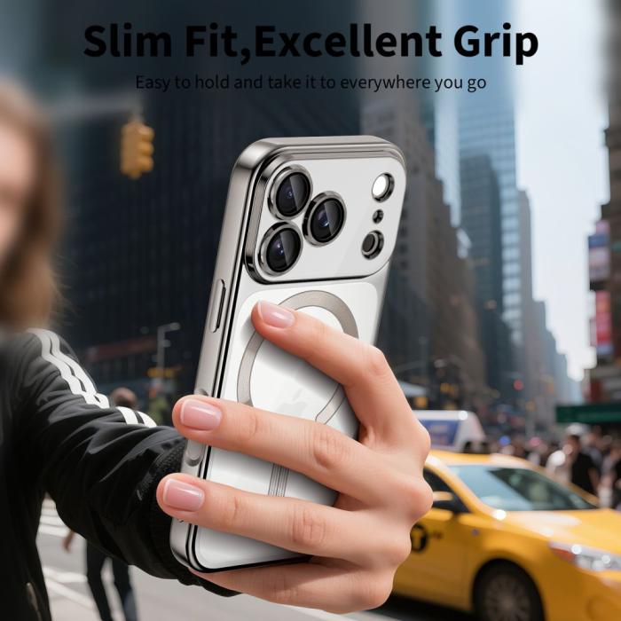 Bild 5, Tech-Protect Tech-Protect iPhone 17 Pro Skal MagSafe MagFlex Shiny Silver - Teknikhallen.se