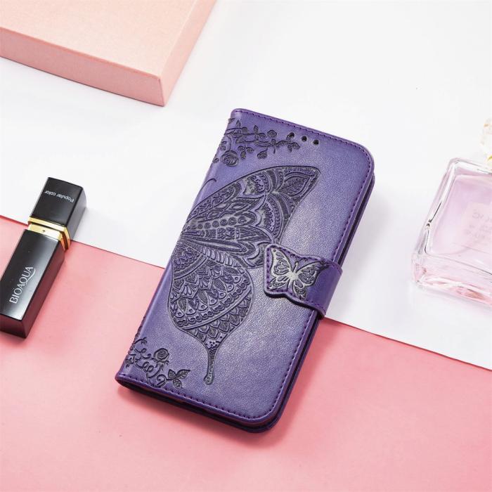 Bild 6,  Xiaomi 11T / 11T Pro Fodral Läder Butterfly Lila - Teknikhallen.se
