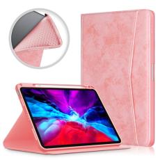  iPad Air 2020/2022 Fodral Med Frontficka Och Pennh&aring;llare Rosa - Teknikhallen.se