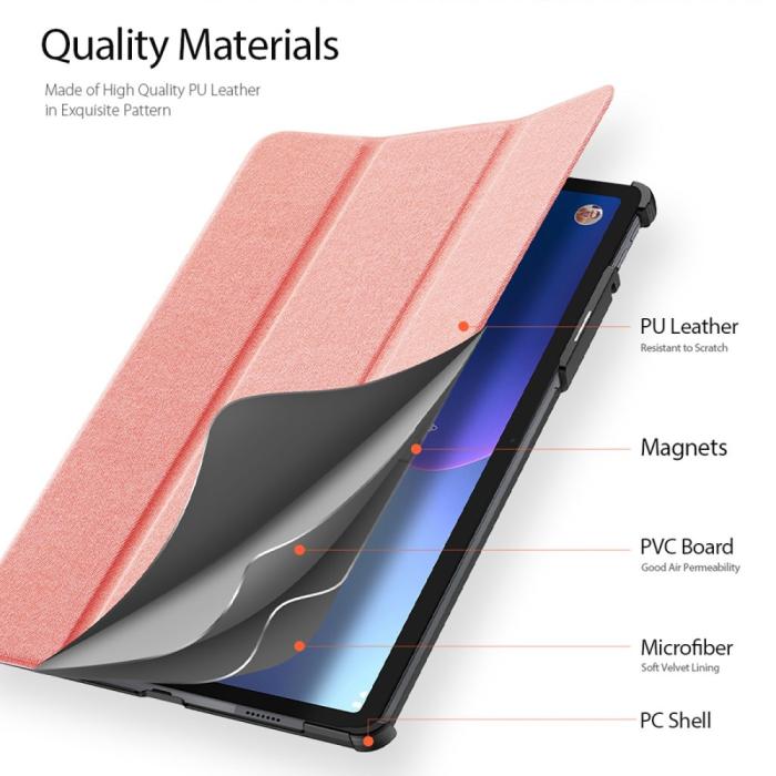 Bild 5, DUX DUCIS DUX DUCIS Lenovo Tab P11 Pro Gen 2 Fodral DOMO Tri-Fold Roséguld - Teknikhallen.se