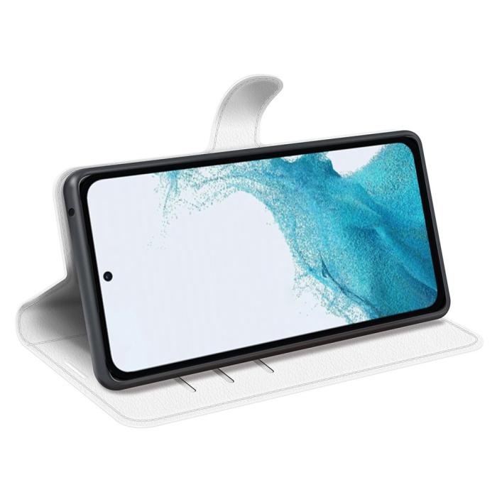 Bild 3,  Samsung Galaxy A54 5G Fodral Litchi Läder Vit - Teknikhallen.se