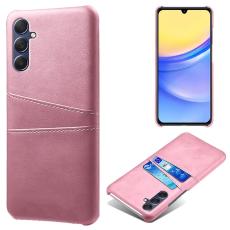  Samsung Galaxy A15 5G Skal L&auml;derbelagt Med Kortfack Ros&eacute;guld - Teknikhallen.se