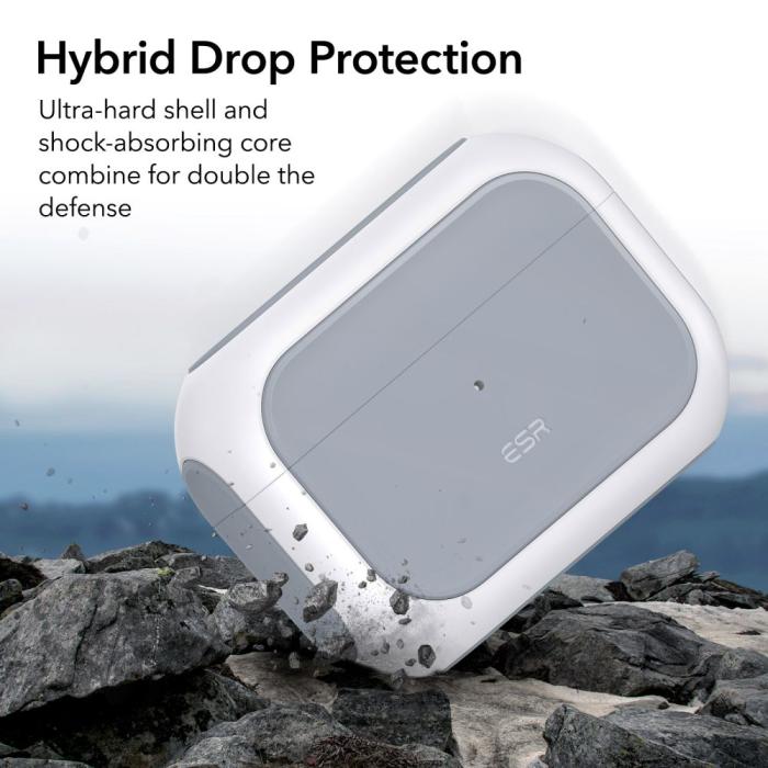 Bild 5, ESR ESR AirPods Pro 1/2 Fodral Orbit MagSafe HaloLock Vit - Teknikhallen.se