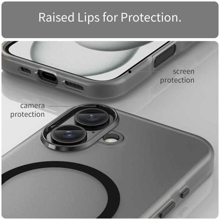Bild 6,  iPhone 16 Skal MagSafe Slim Matt Svart - Teknikhallen.se