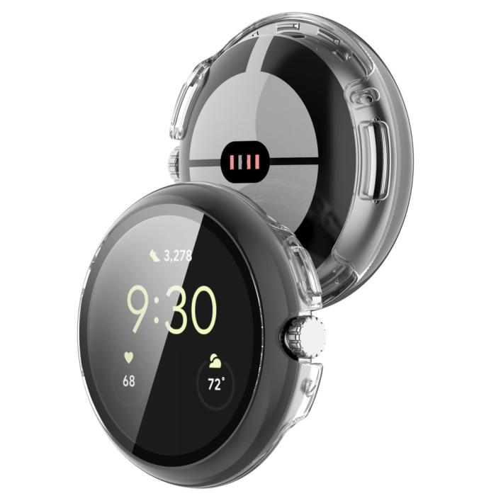 Bild 5,  Google Pixel Watch / Watch 2 Skal Med Härdat Glas Transparent - Teknikhallen.se