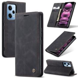 CASEME CASEME Xiaomi Redmi Note 12 Pro 5G Fodral Retro Flip Läder Svart - Teknikhallen.se