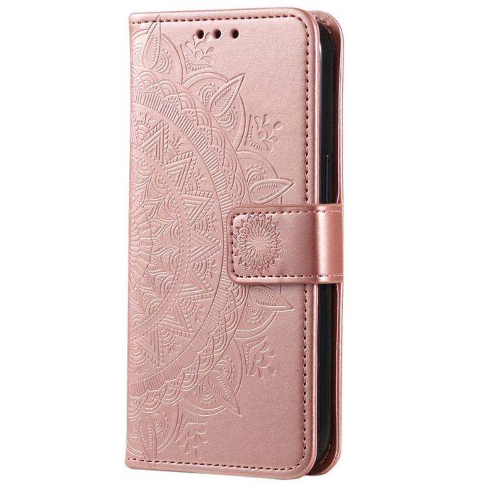 Bild 5,  Samsung Galaxy S23 Fodral Mandala Läder Roséguld - Teknikhallen.se