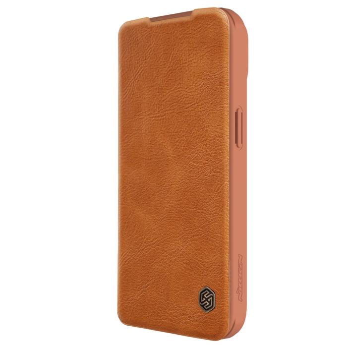 Bild 4, NILLKIN NILLKIN iPhone 15 Plus Fodral Qin CamShield Brun - Teknikhallen.se