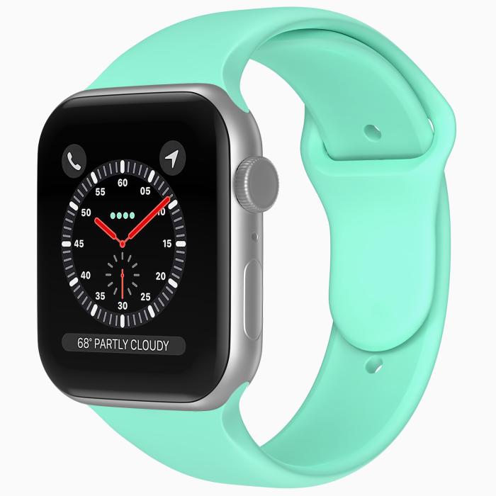 Bild 2, ColorPop Apple Watch 38/40/41/42 mm Silikon Armband (M/L) Mintgrön - Teknikhallen.se