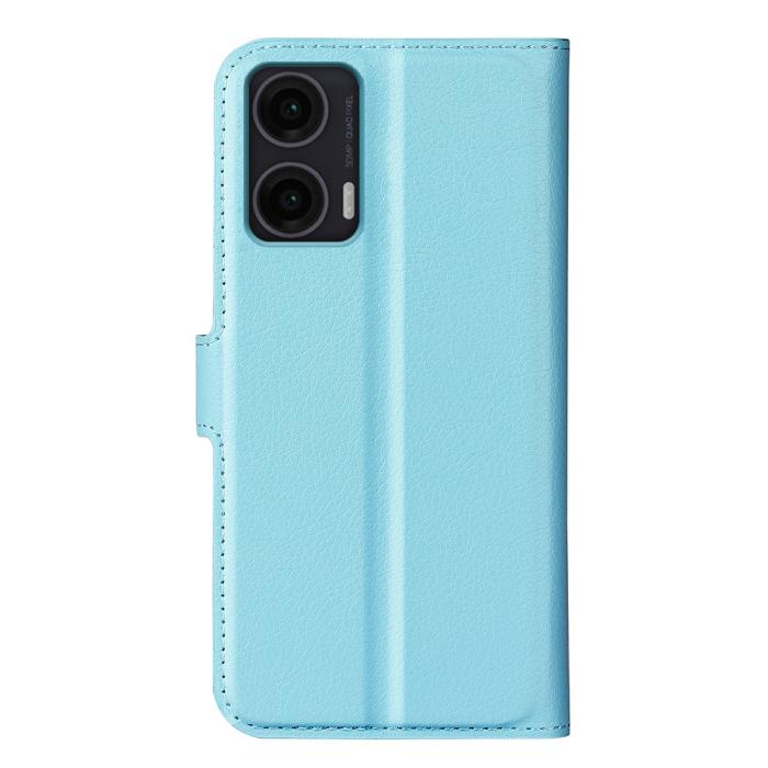 Bild 6,  Motorola Moto G35 5G Fodral Litchi Läder Blå - Teknikhallen.se