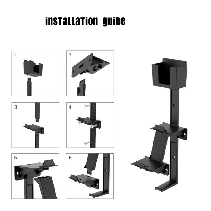Bild 6, JYS JYS Universalt Väggfäste Till Handkontroll / Headset Svart - Teknikhallen.se