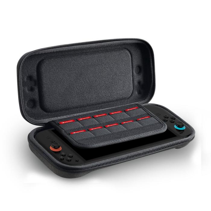 Bild 3, Tech-Protect Tech-Protect Nintendo Switch 2 Förvaringsväska Hardpouch Grå - Teknikhallen.se