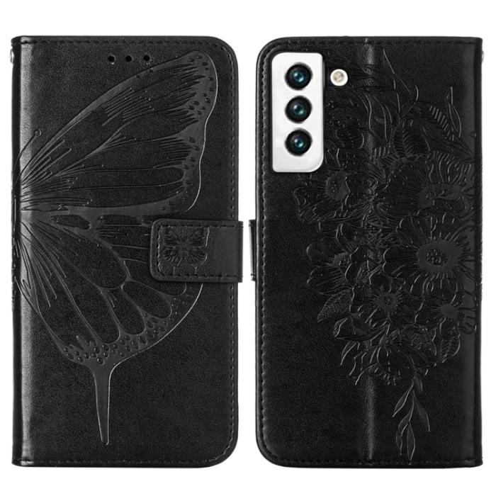 Bild 2,  Samsung Galaxy S22 Fodral Butterfly Läder Svart - Teknikhallen.se