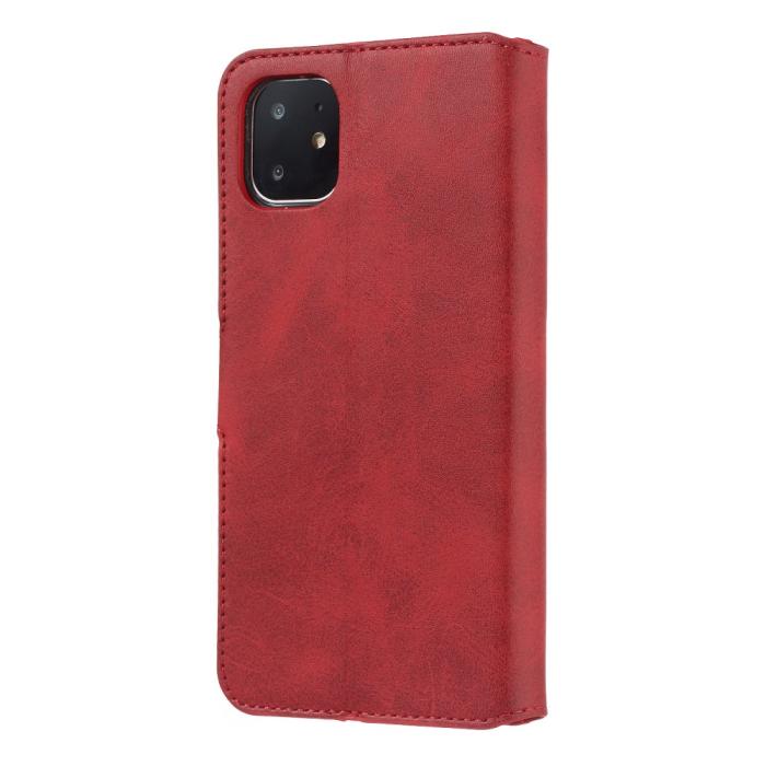 Bild 4,  iPhone 11 Fodral Solid Läder Röd - Teknikhallen.se