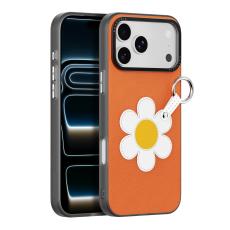 DUX DUCIS DUX DUCIS iPhone 18 Pro/17 Pro Skal PU-L&auml;der Pr&auml;stkrage Orange - Teknikhallen.se