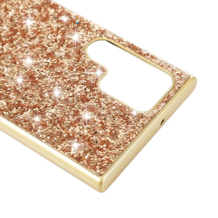Bild 5,  Galaxy S24 Ultra Skal Sparkling Glitter Guld - Teknikhallen.se