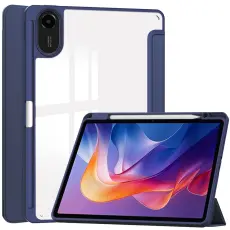  Xiaomi Redmi Pad 2 Fodral Tri-Fold Hybrid M&ouml;rk Bl&aring; - Teknikhallen.se