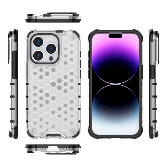 Bild 4,  iPhone 15 Pro Skal Shockproof Honeycomb Vit - Teknikhallen.se