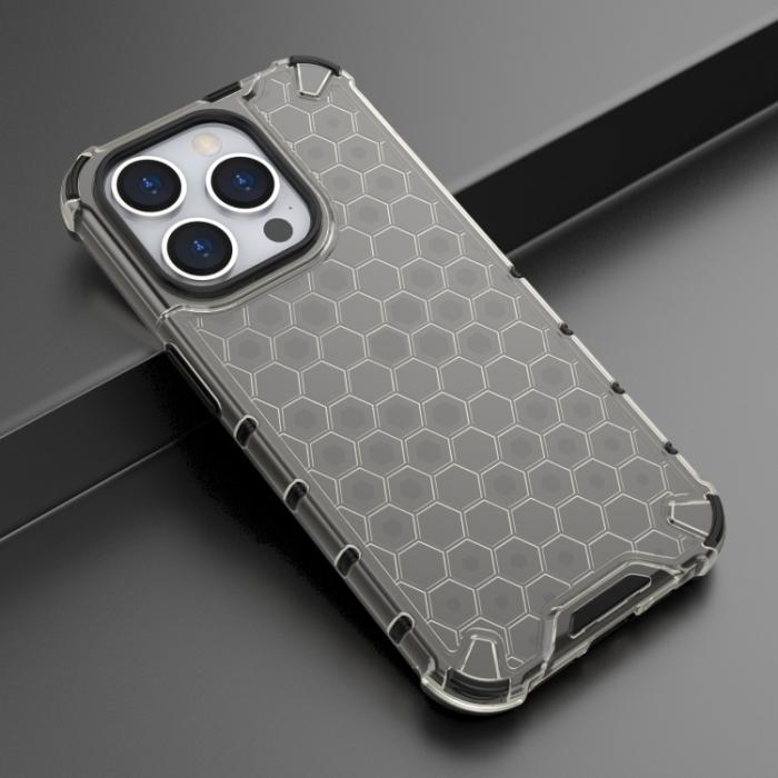 Bild 2,  iPhone 15 Pro Skal Shockproof Honeycomb Svart - Teknikhallen.se