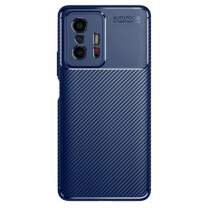  Xiaomi 11T / 11T Pro Skal Kolfiber Textur Bl&aring; - Teknikhallen.se