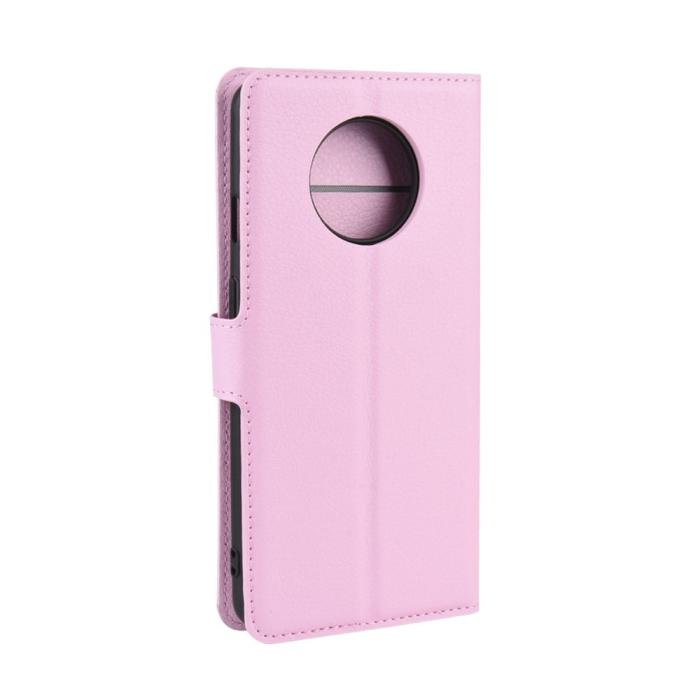 Bild 3,  OnePlus 7T - Litchi Plånboksfodral - Ljus Rosa - Teknikhallen.se