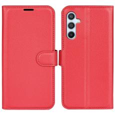  Samsung Galaxy A54 5G Fodral Litchi L&auml;der R&ouml;d - Teknikhallen.se