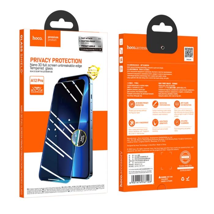 Bild 5, HOCO HOCO iPhone 14 Plus / 13 Pro Max Skärmskydd Nano 3D Privacy - Teknikhallen.se