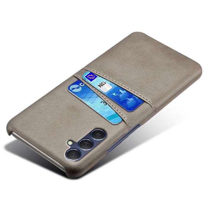 Bild 3,  Samsung Galaxy A15 5G Skal Läderbelagt Med Kortfack Grå - Teknikhallen.se