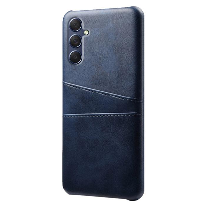 Bild 2,  Samsung Galaxy A15 5G Skal Läderbelagt Med Kortfack Blå - Teknikhallen.se
