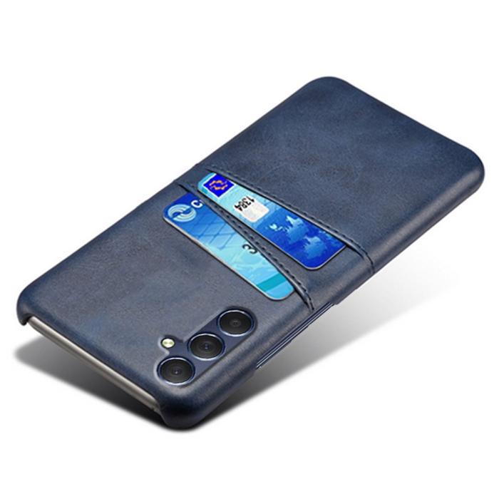 Bild 3,  Samsung Galaxy A15 5G Skal Läderbelagt Med Kortfack Blå - Teknikhallen.se