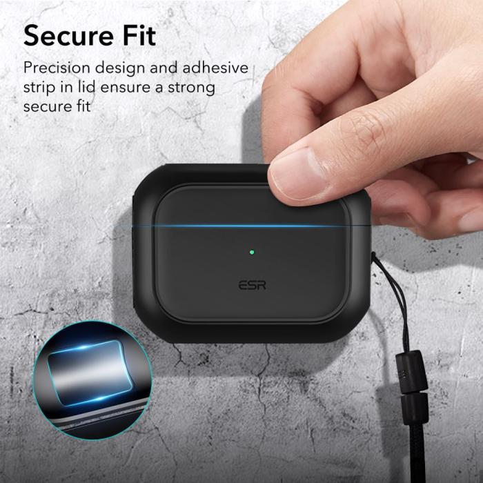 Bild 6, ESR ESR AirPods Pro 1/2 Fodral Orbit MagSafe HaloLock Svart - Teknikhallen.se