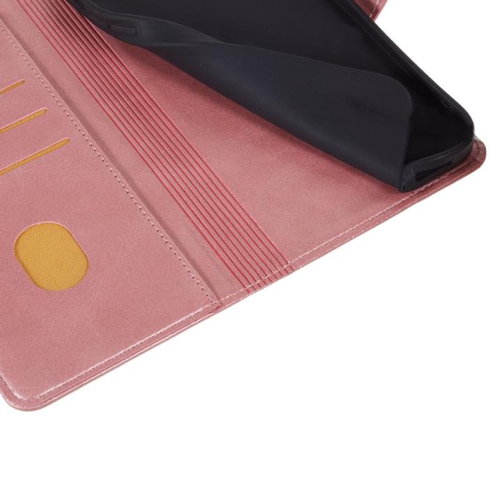 Bild 5,  iPhone 15 Fodral PU Läder Roséguld - Teknikhallen.se