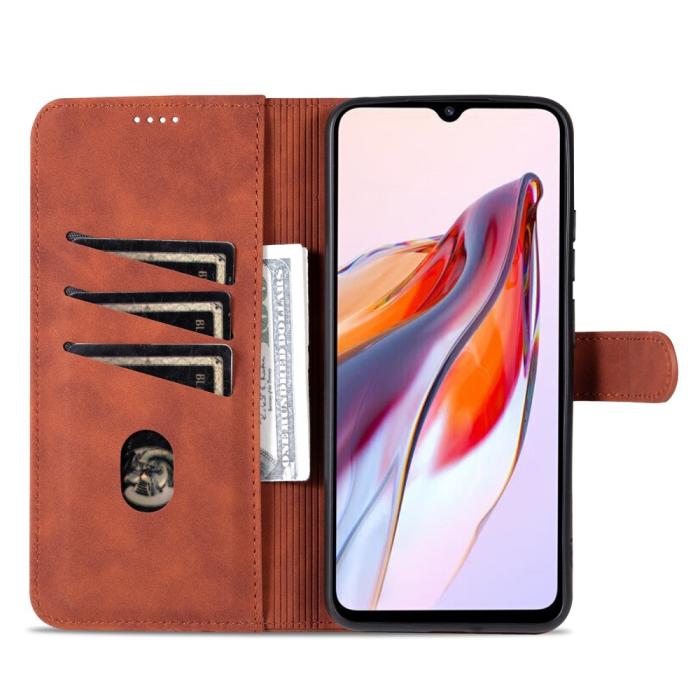 Bild 2, AZNS AZNS Xiaomi Redmi 12C 4G Fodral Läder Brun - Teknikhallen.se