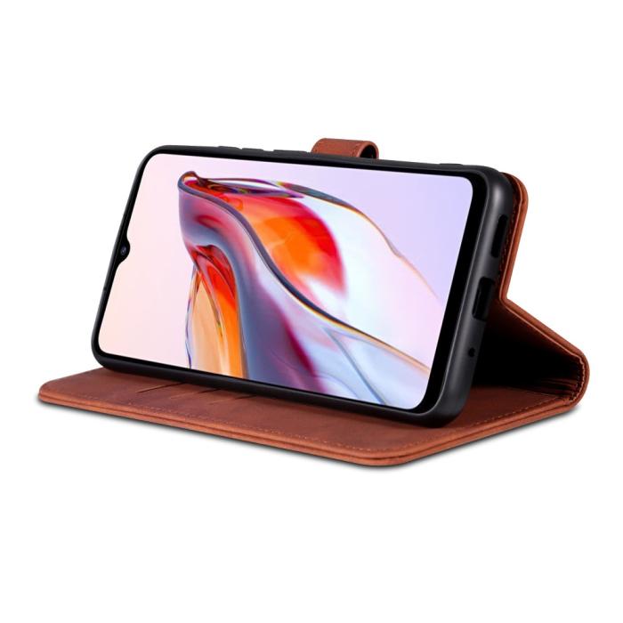 Bild 3, AZNS AZNS Xiaomi Redmi 12C 4G Fodral Läder Brun - Teknikhallen.se