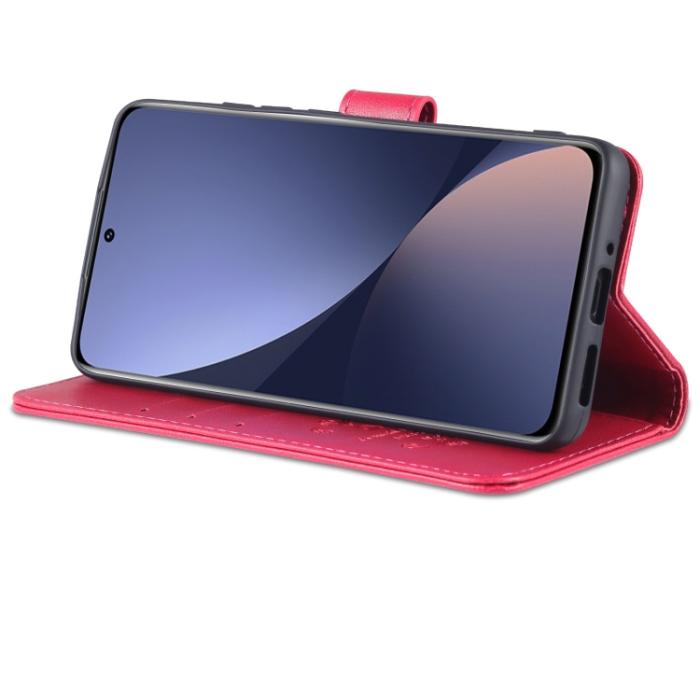 Bild 4, AZNS AZNS Xiaomi 12 Fodral Läder Röd - Teknikhallen.se