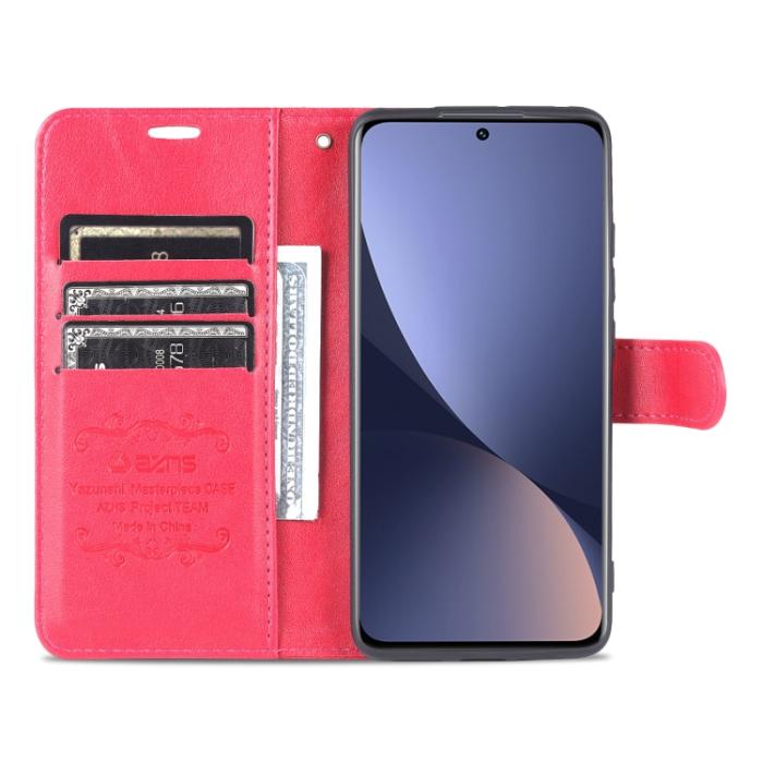 Bild 6, AZNS AZNS Xiaomi 12 Fodral Läder Röd - Teknikhallen.se