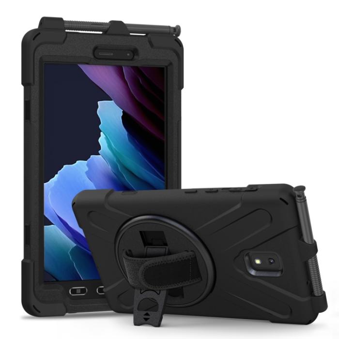 Bild 2,  Samsung Galaxy Tab Active 3 Skal Hybrid Kickstand Rem Svart - Teknikhallen.se