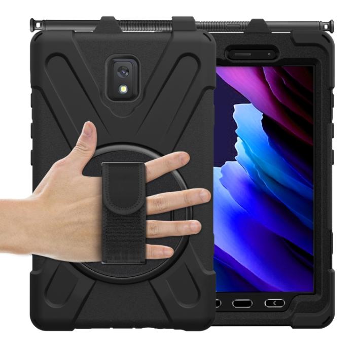 Bild 4,  Samsung Galaxy Tab Active 3 Skal Hybrid Kickstand Rem Svart - Teknikhallen.se