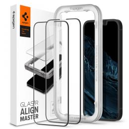 Spigen Spigen iPhone 14 / 13 / 13 Pro 2-PACK ALM Heltäckande Skärmskydd Härdat Glas - Teknikhallen.se