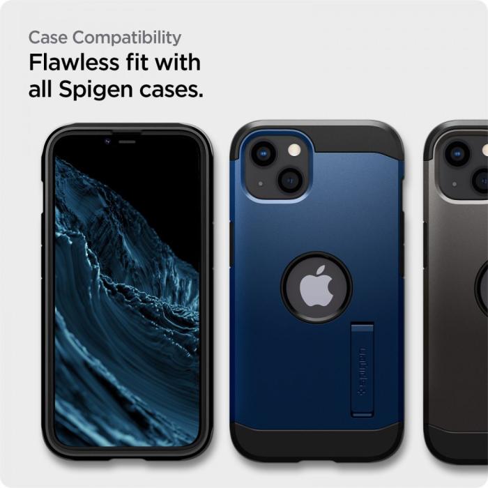 Bild 5, Spigen Spigen iPhone 17e/16e/14/13/13 Pro 2-PACK ALM Heltäckande Skärmskydd - Teknikhallen.se