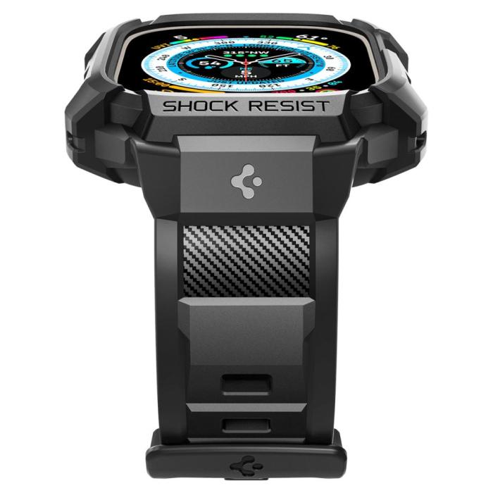 Bild 5, Spigen Spigen Apple Watch Ultra 49 mm Skal/Armband Rugged Armor 'Pro' Svart - Teknikhallen.se