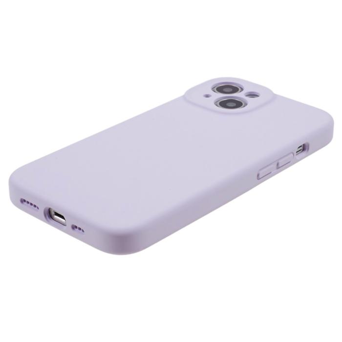 Bild 4,  iPhone 15 Plus Skal Liquid Silikon Ljus Lila - Teknikhallen.se