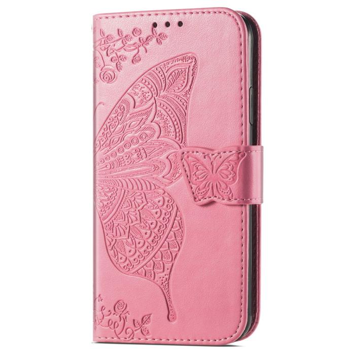 Bild 6,  iPhone 16 Fodral Fjäril Tryck Rosa - Teknikhallen.se