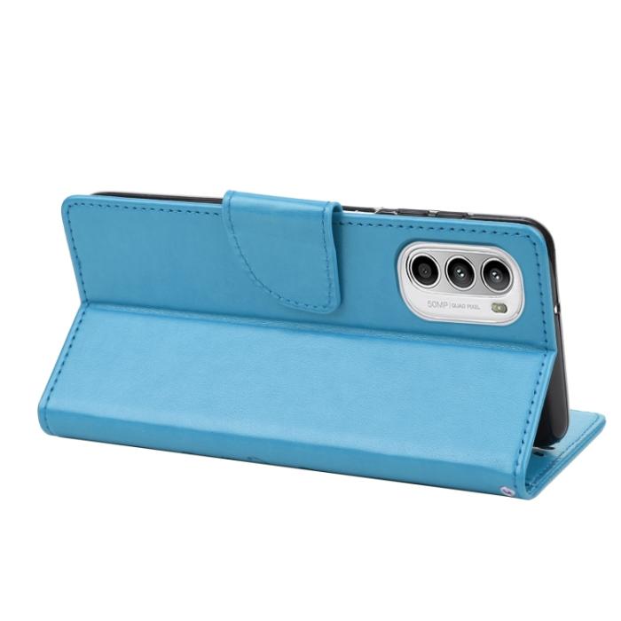 Bild 6,  Motorola Moto G52/G82 Fodral Blommigt Tryck Blå - Teknikhallen.se