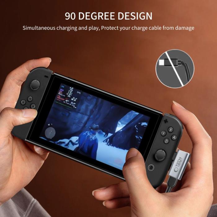 Bild 4, Tech-Protect Tech-Protect USB-C - USB-C Adapter UltraBoost Grå - Teknikhallen.se