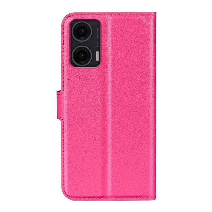 Bild 6,  Motorola Moto G35 5G Fodral Litchi Läder Rosa - Teknikhallen.se